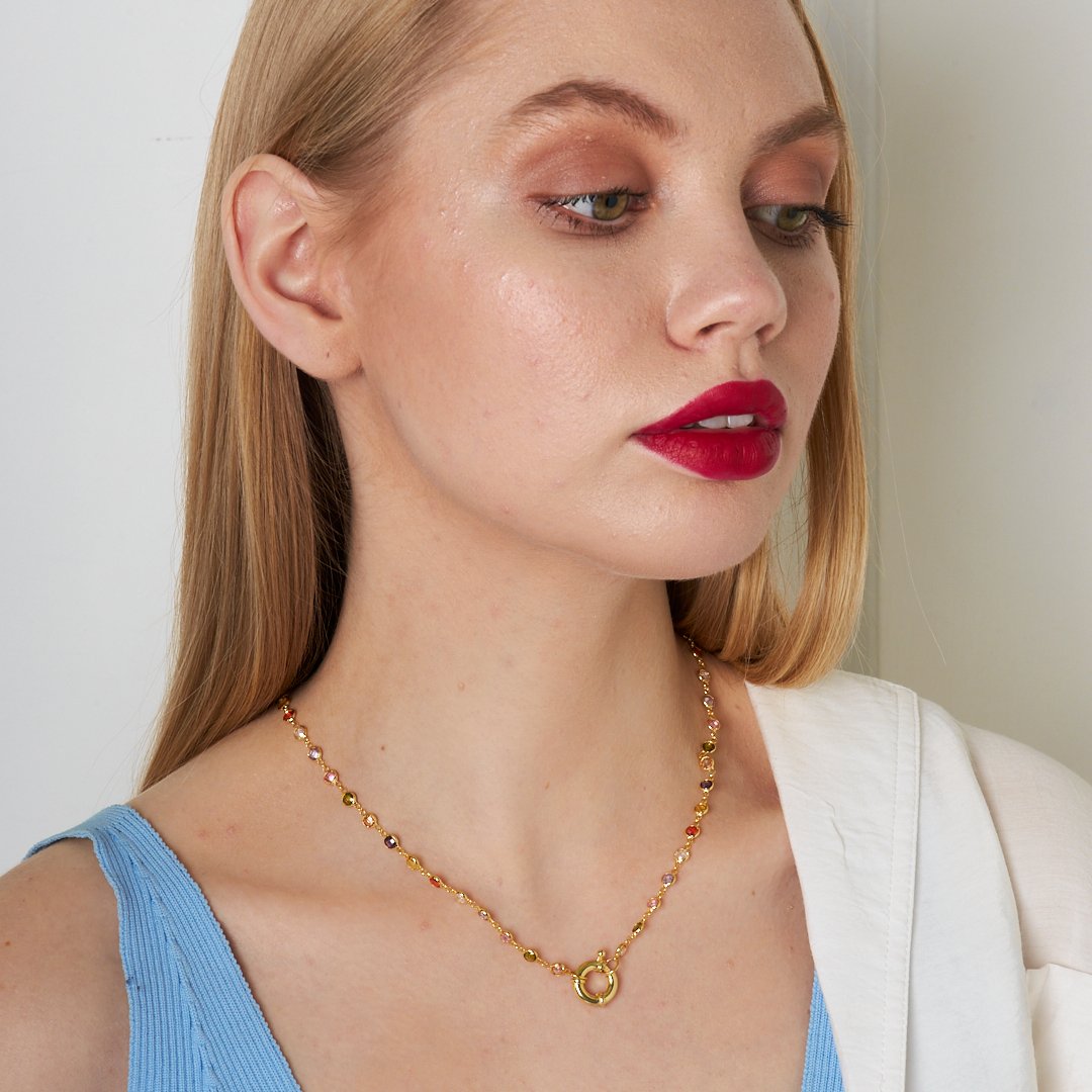 Sailor colored chain necklace - 925 SILVER
