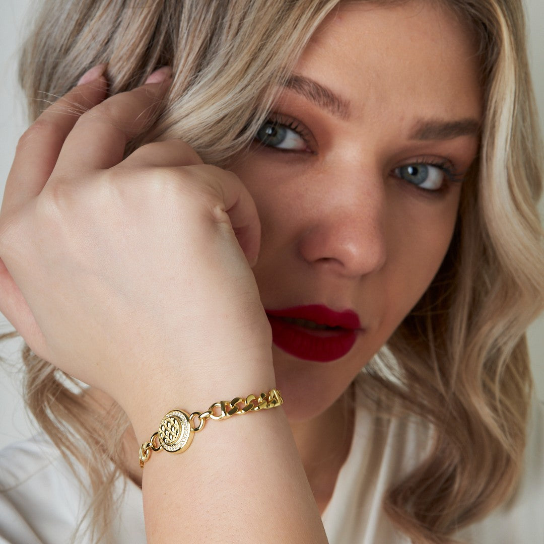 Round Two Chain Model Bracelet - 925 SILVER