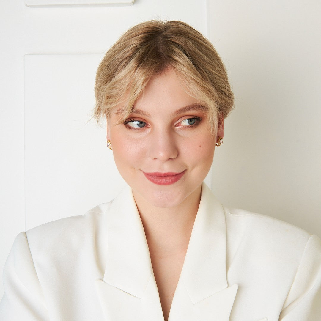 Teardrop Stone Earrings - 925 SILVER