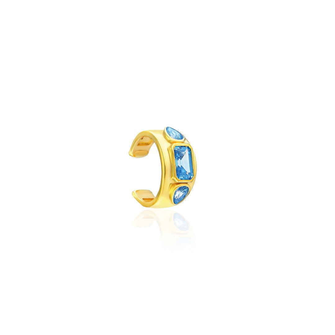 Cartilage Earrings with Colorful Stones - 925 Silver