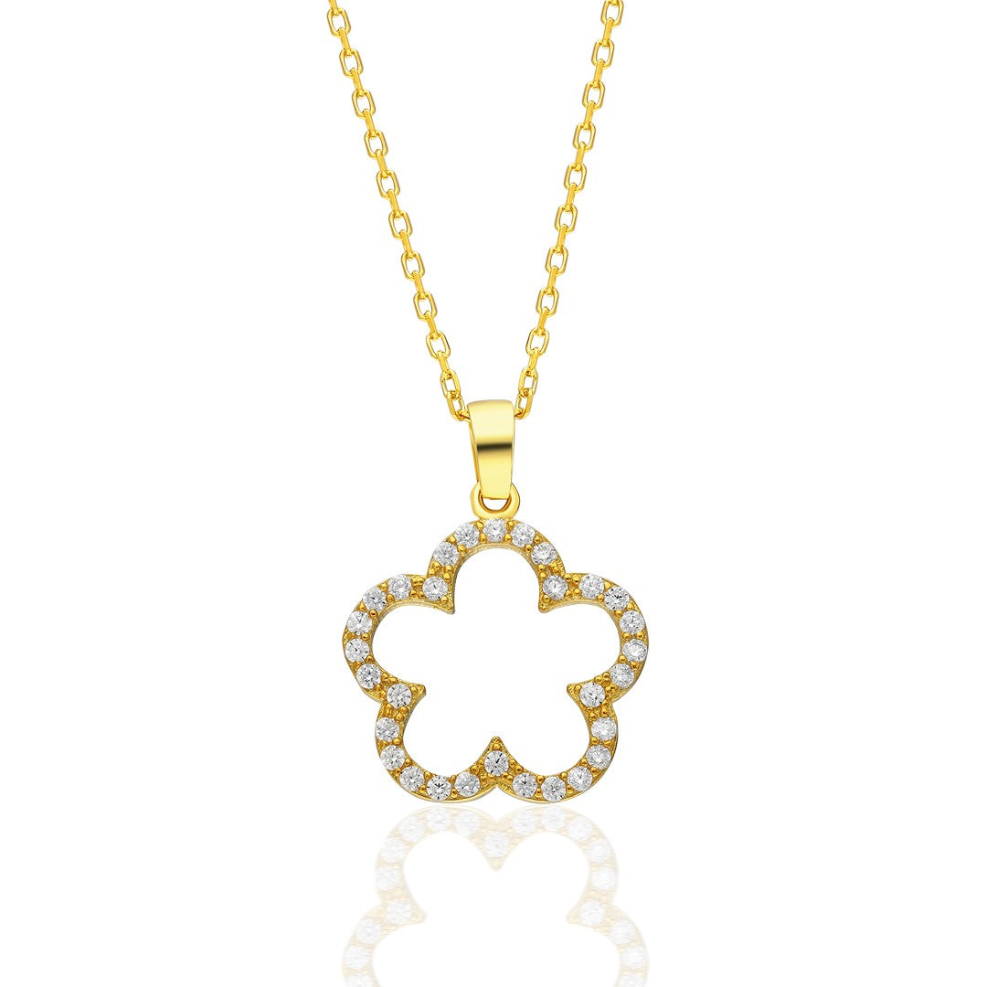 Daisy Figured Necklace - 925 SILVER