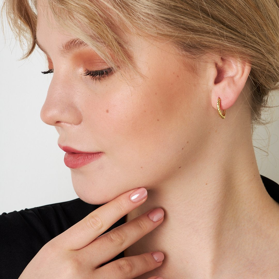 Curly Earrings - 925 Silver