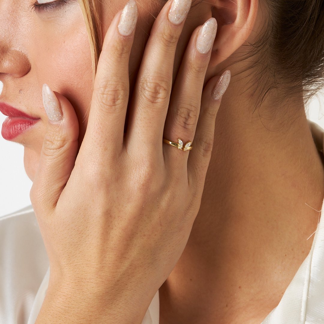 Butterfly Detailed Ring - 925 SILVER