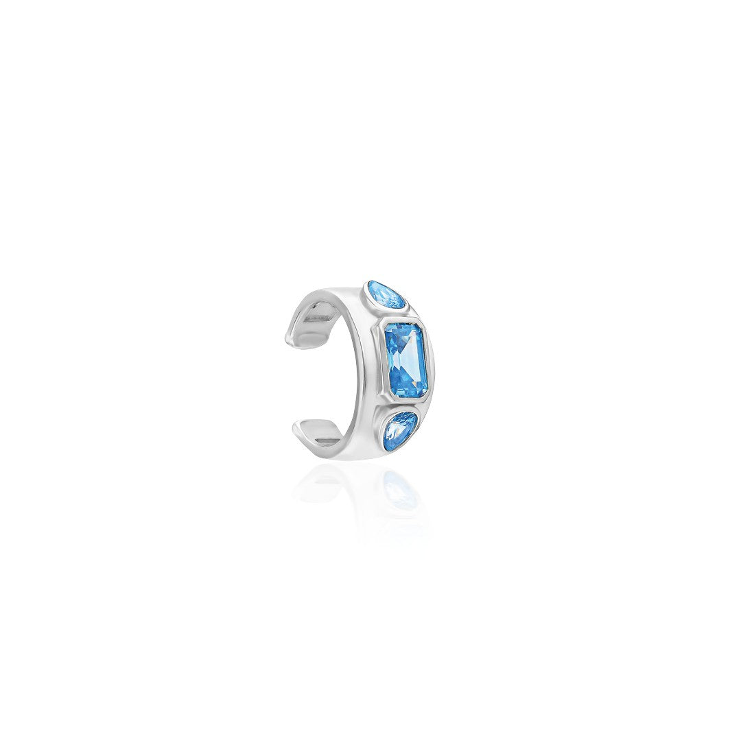 Cartilage Earrings with Colorful Stones - 925 Silver