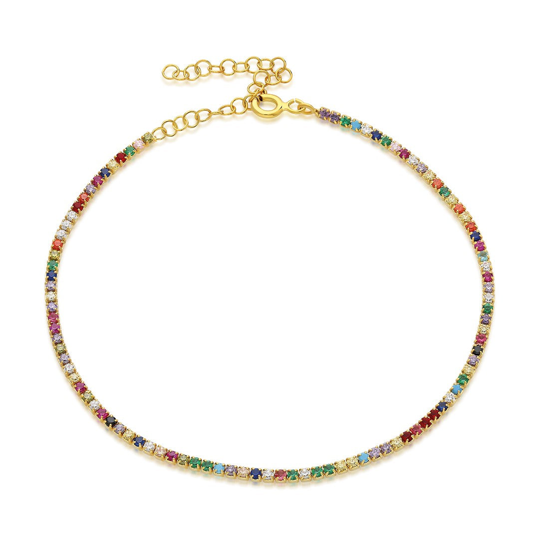 Colorful Stone Waterways Bracelet - 925 SILVER