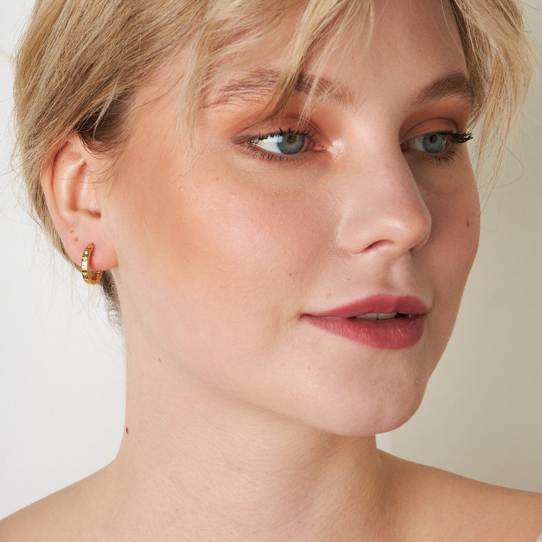 Heart Patterned Earrings - 925 Silver