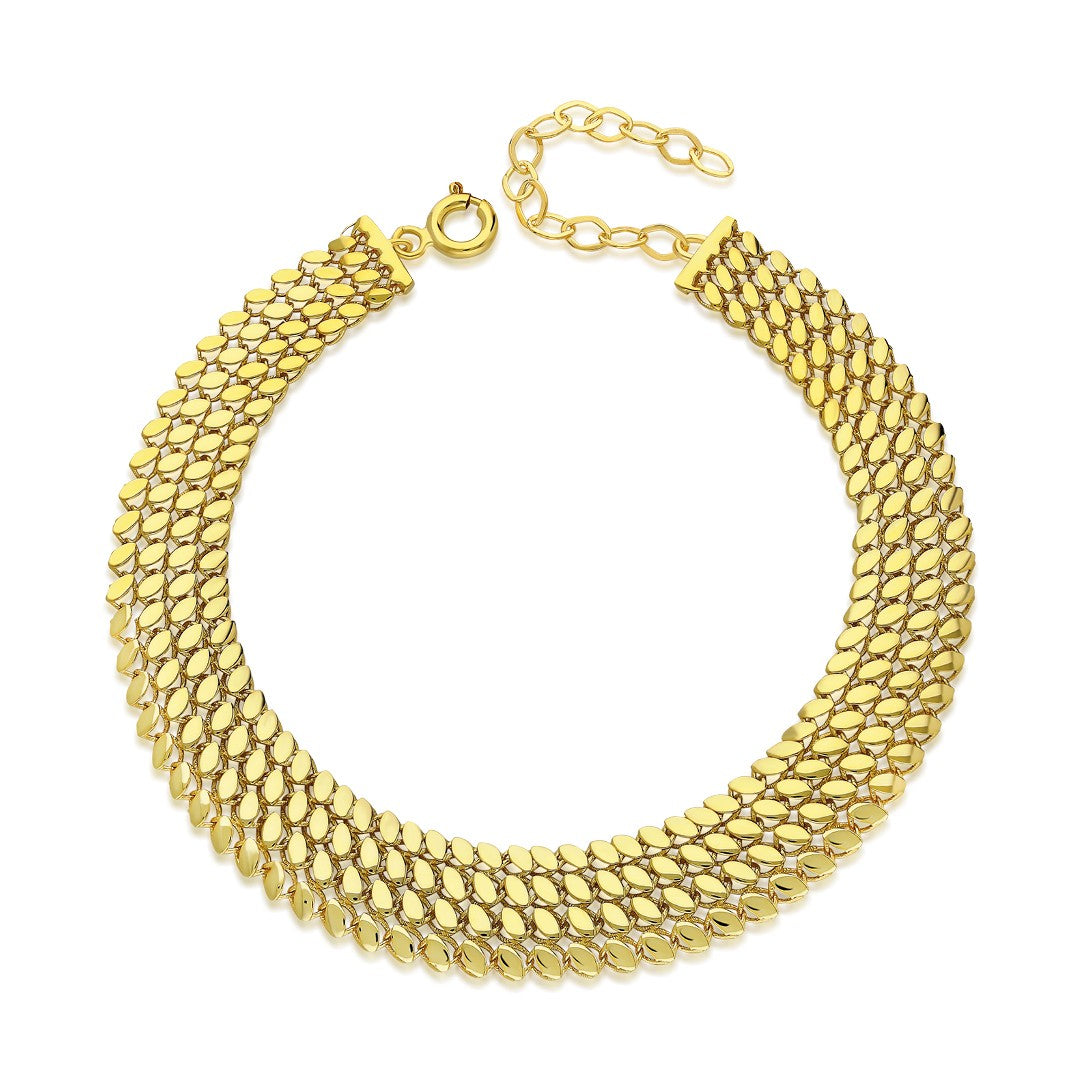 Four Row Sequin Bracelet - 925 SILVER