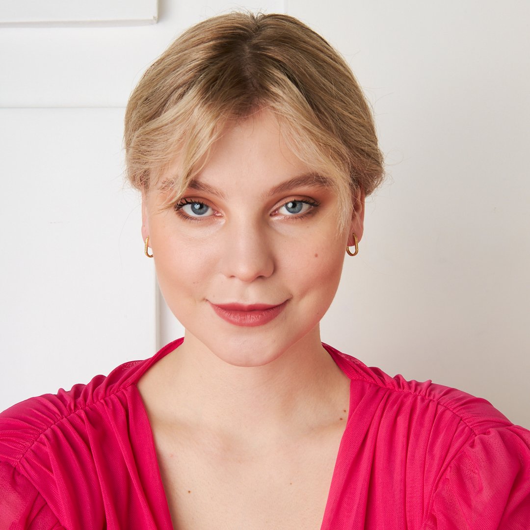 Oval Hoop Earrings with Stones - 925 Silver