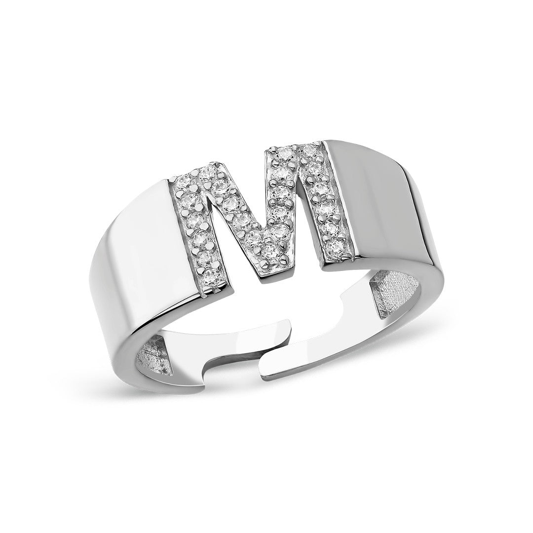 MODERN LETTER RING | 925 SILBER