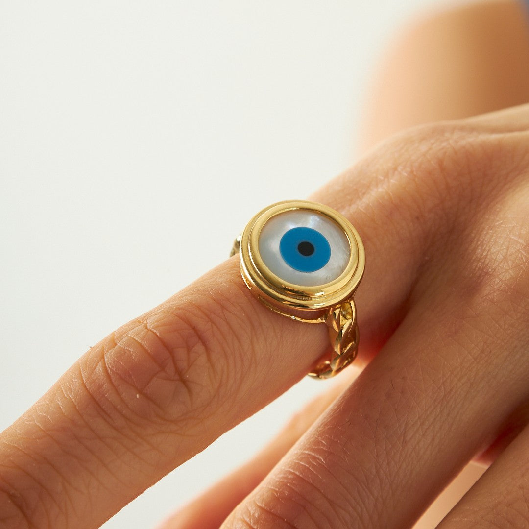 BIG NAZAR RING | 925 SILBER