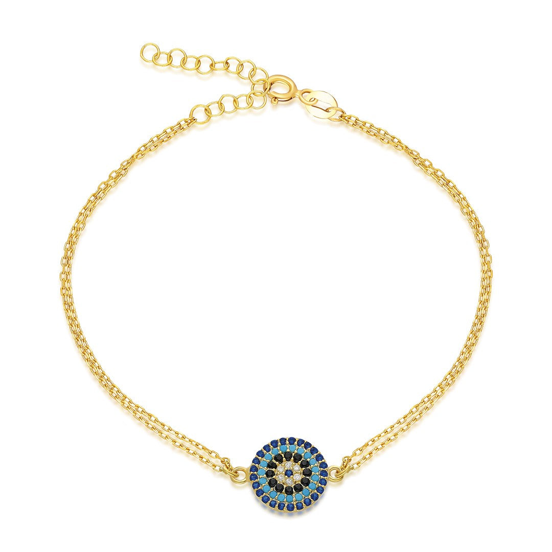 Turquoise stone eye bracelet - 925 SILVER