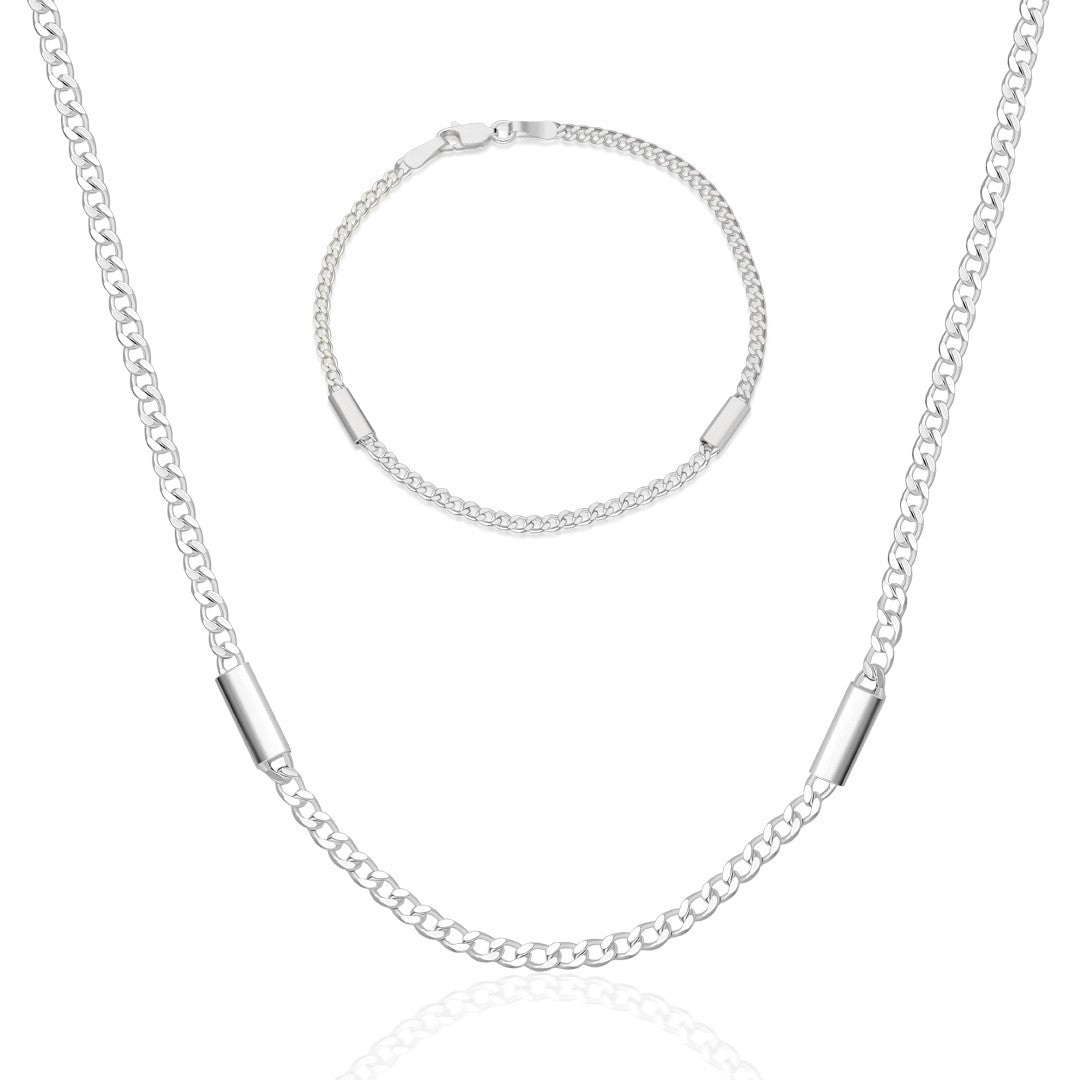 Piece Gourmet Chain Set - 925 SILVER