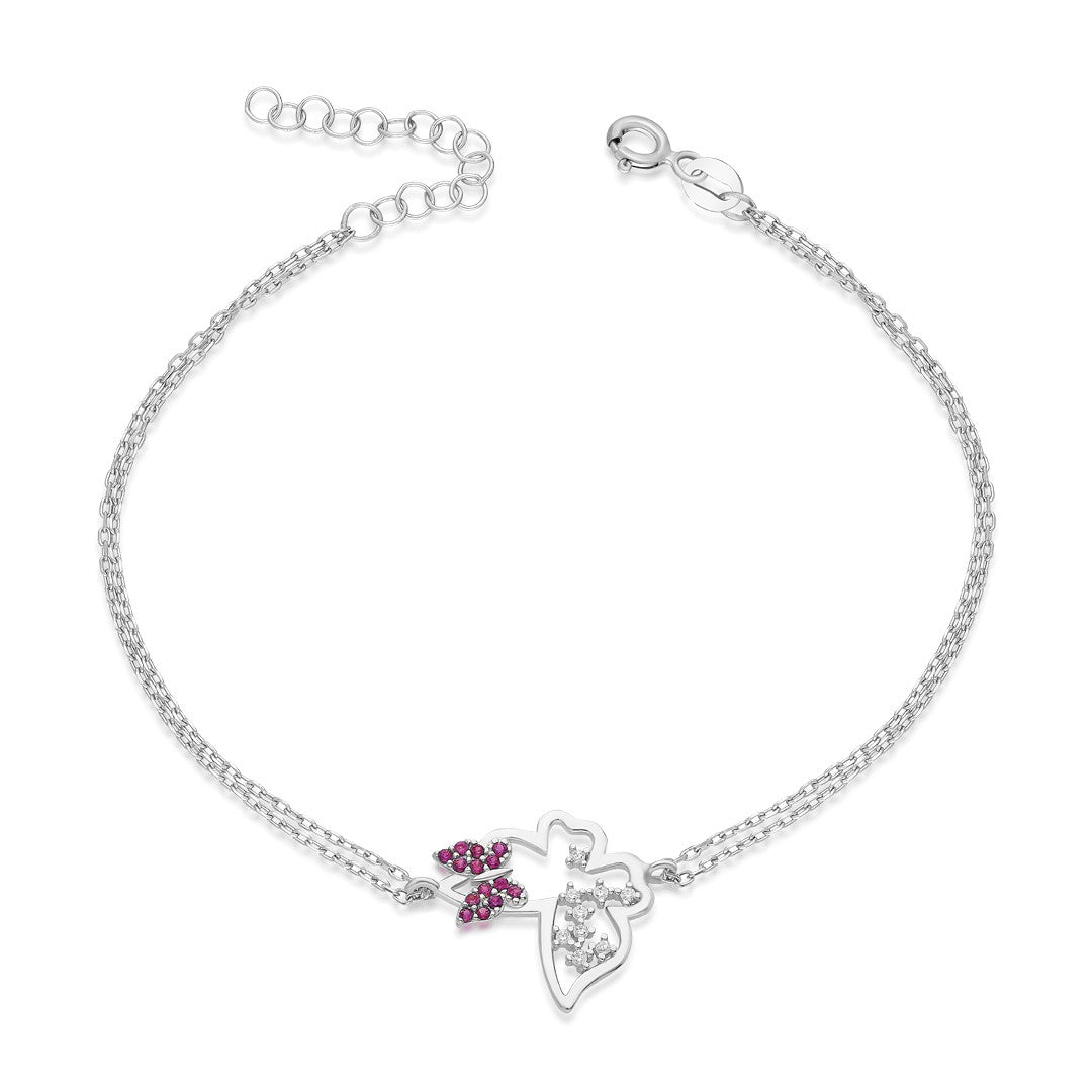 Butterfly Glitter Bracelet - 925 SILVER