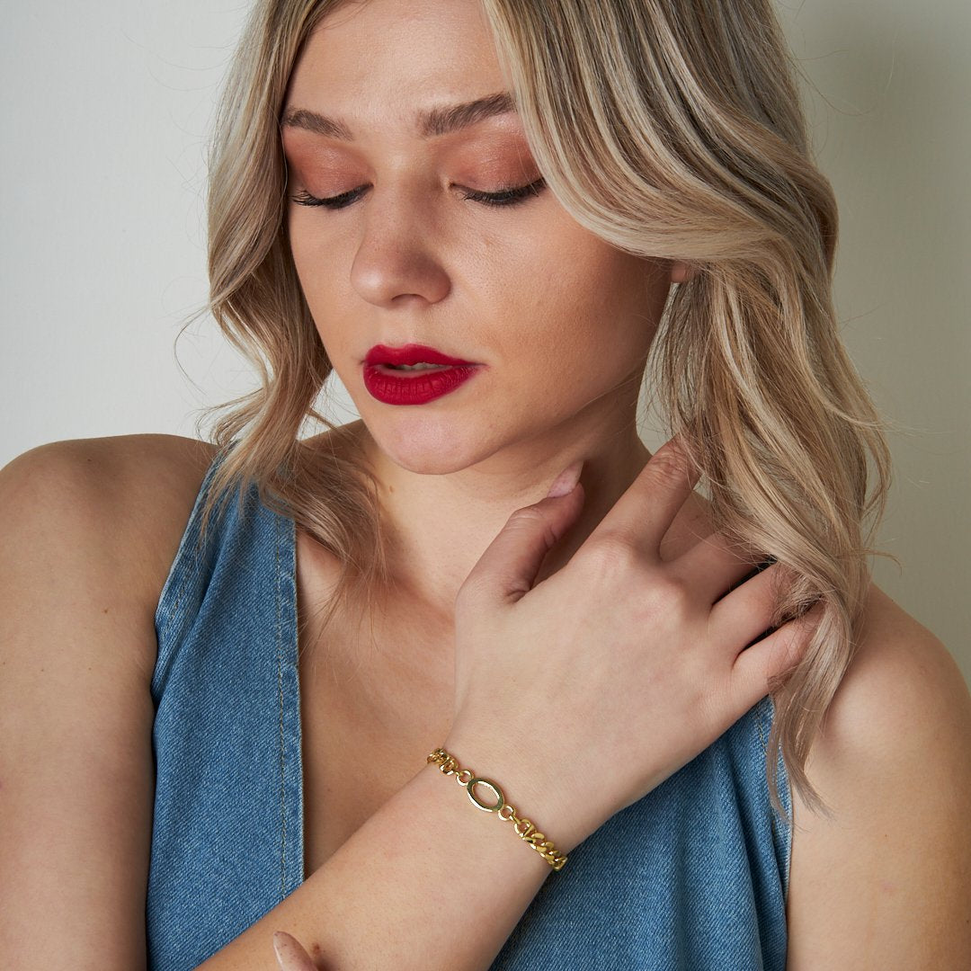 Round Gourmet Chain Bracelet - 925 SILVER