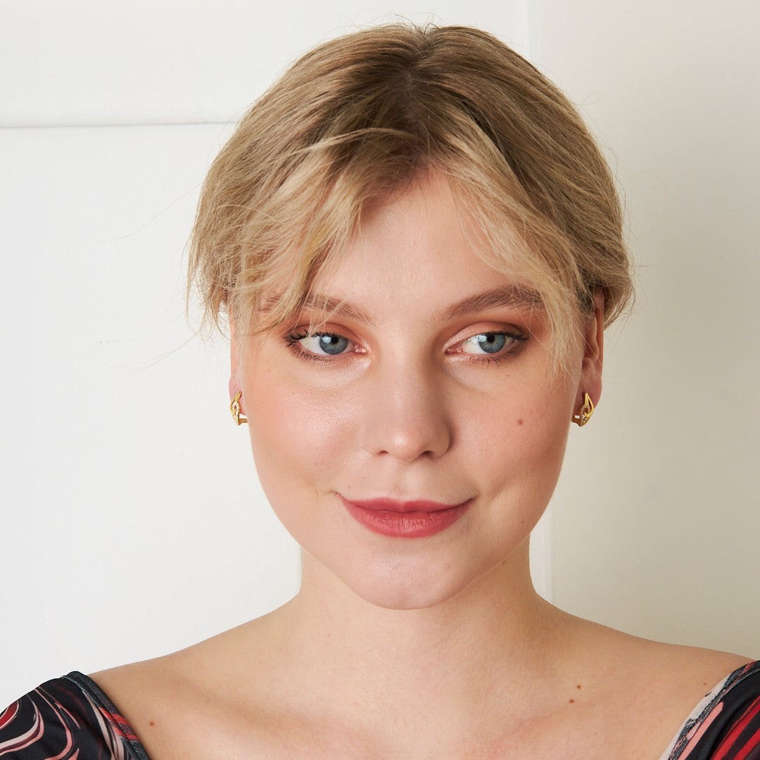 Stone Water Drop Earrings - 925 SILVER