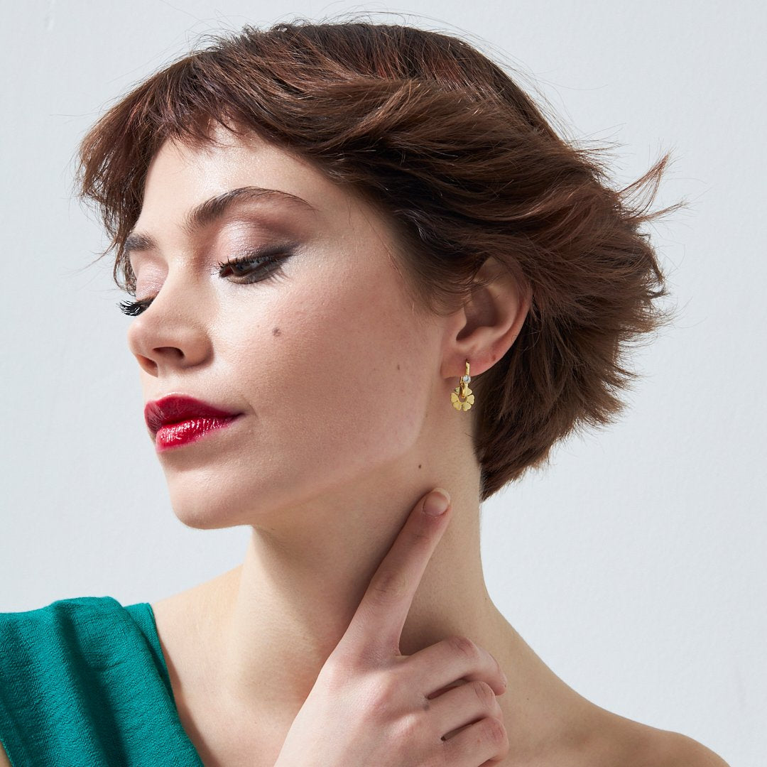 Wheel Earring - 925 SILVER