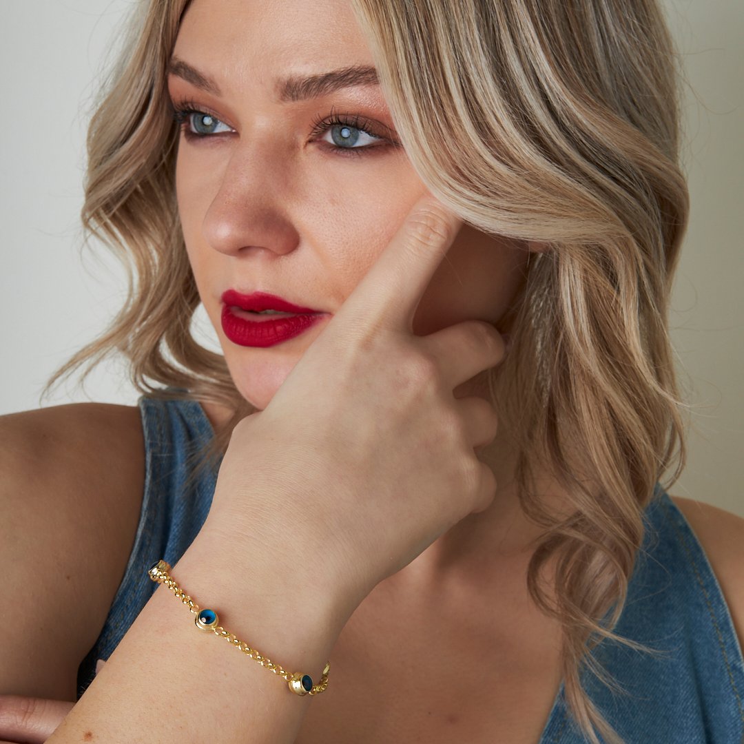 Quadruple Evil Eye Bracelet - 925 SILVER