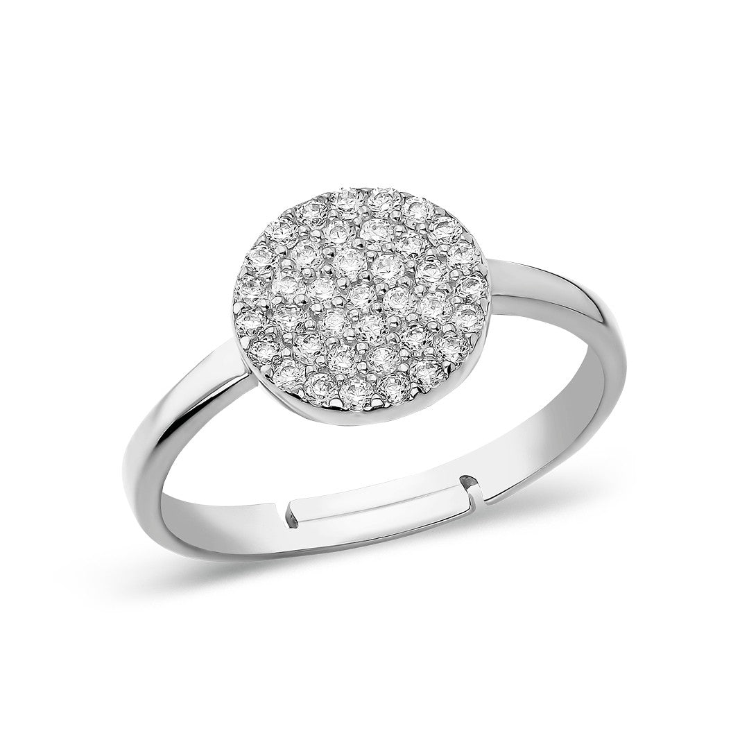 Stone Round Ring - 925 SILVER