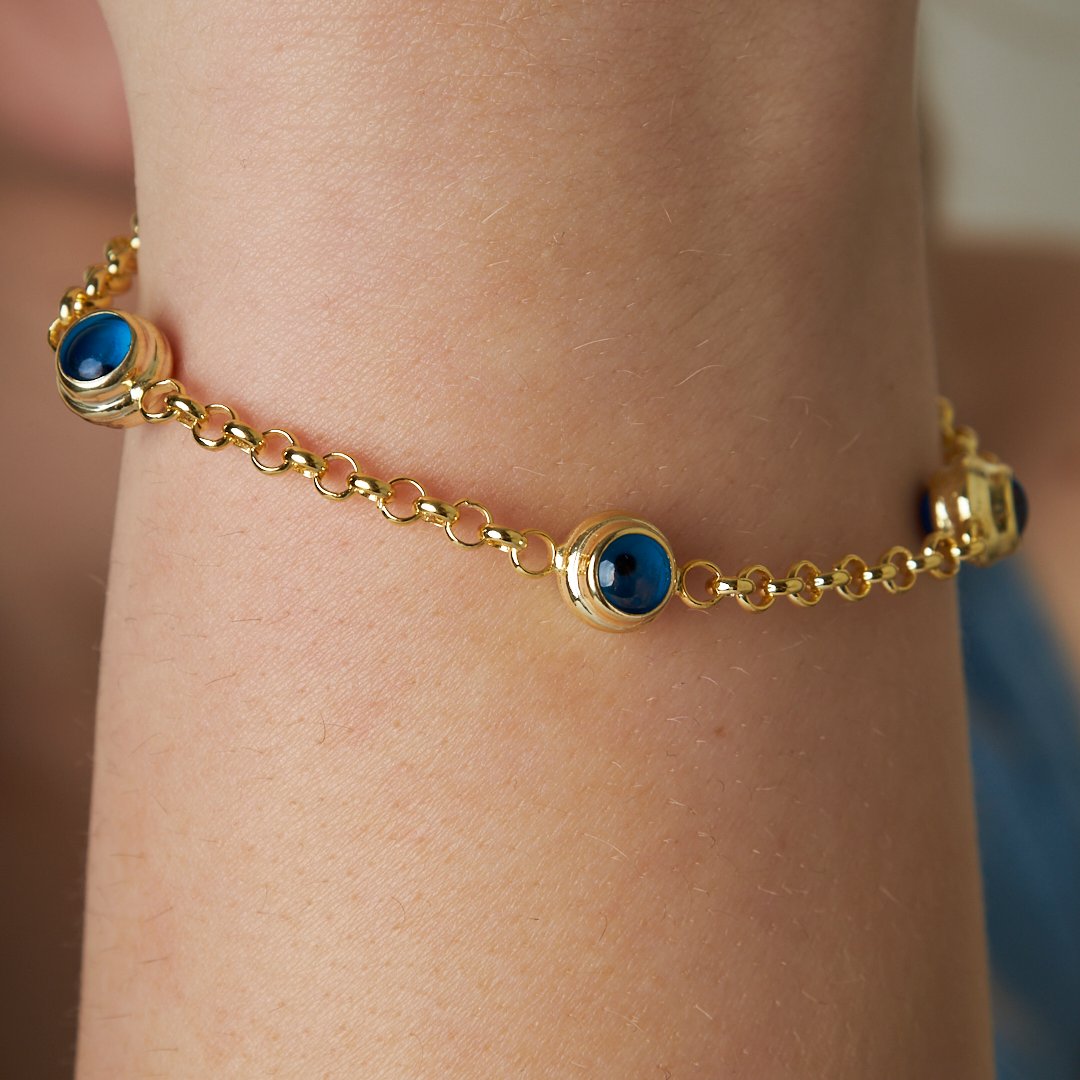 Quadruple Evil Eye Bracelet - 925 SILVER