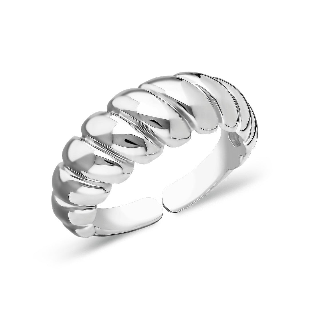 GEDREHTER CREOLE RING | 925 SILBER