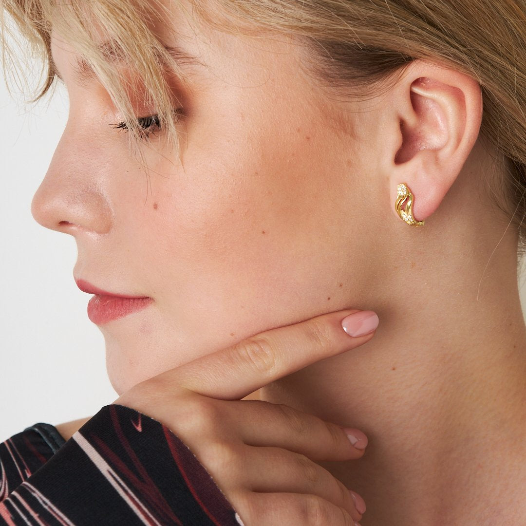 Passion Earrings with Stones - 925 Silver