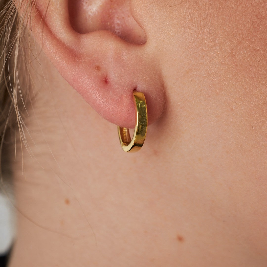 Stoneless Daily Hoop Earrings - 925 SILVER