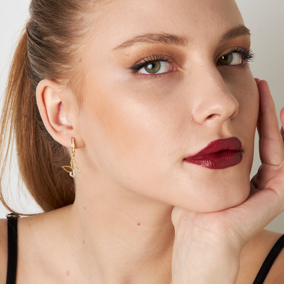 Minimal Butterfly Earrings - 925 Silver