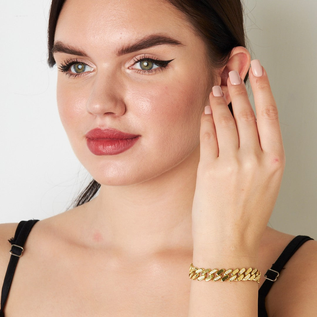 Half Gourmet Zirconium Bracelet - 925 SILVER