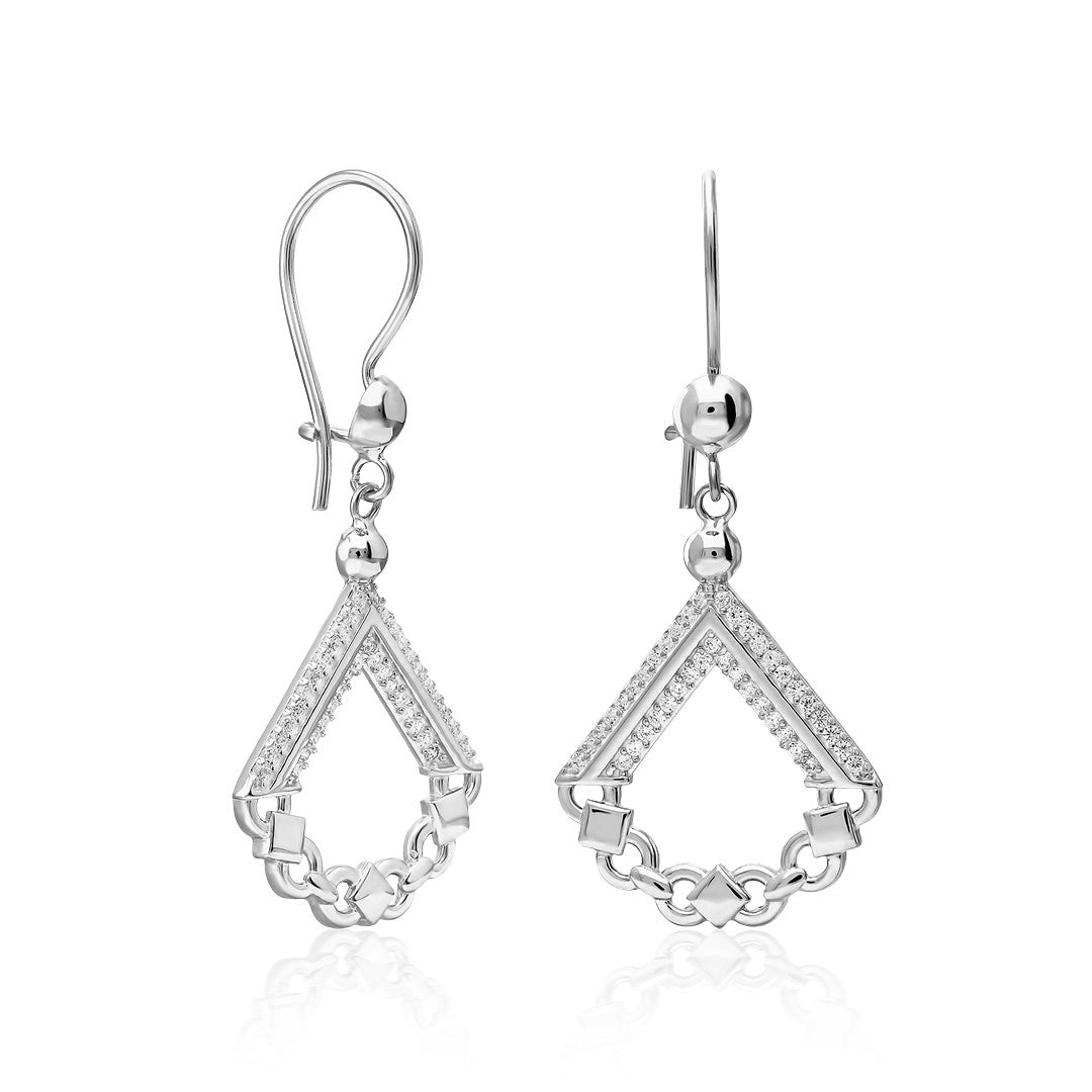 Double Sided Modern Earrings - 925 SILVER