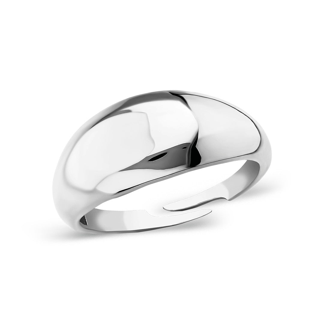 Curved Flat Model Ring - 925 SILVER