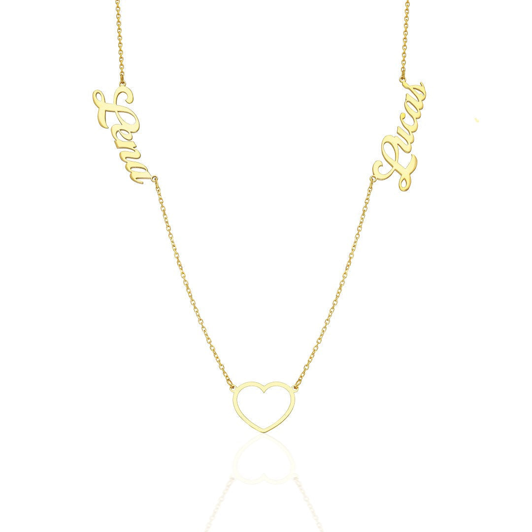 HERZKETTE MIT 2 NAMEN | 925 SILBER