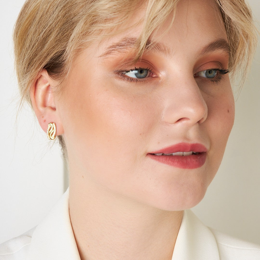 Favorite Side Stone Earrings - 925 SILVER