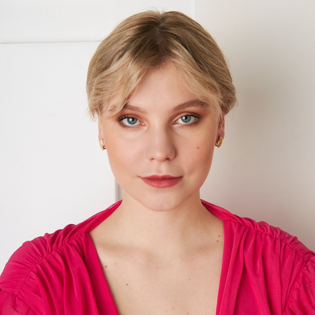 Three Row Stone Earrings - 925 SILVER