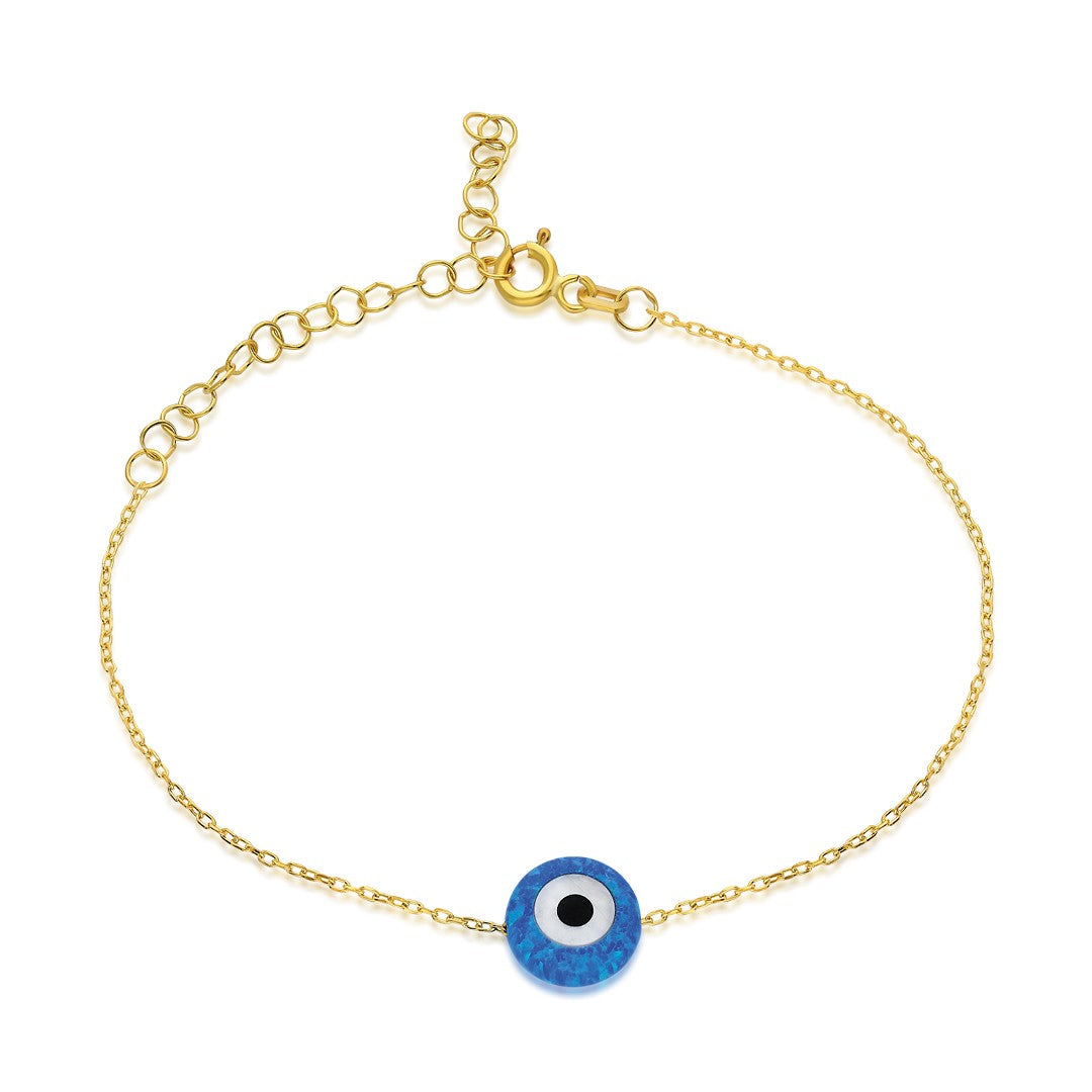 Original Opal Evil Eye Bracelet - 925 SILVER