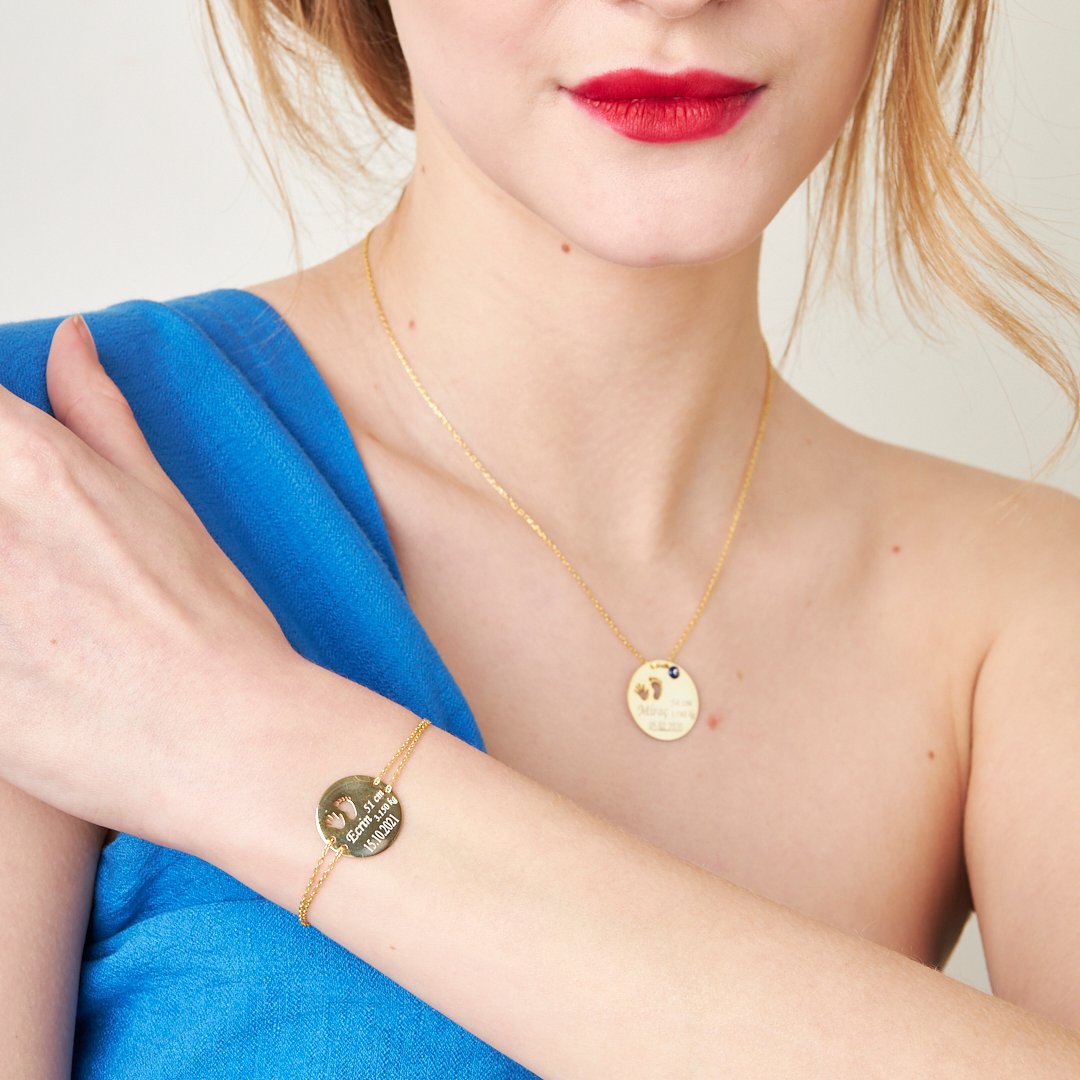 BABYFUSS SET MIT NAZAR | 925 SILBER