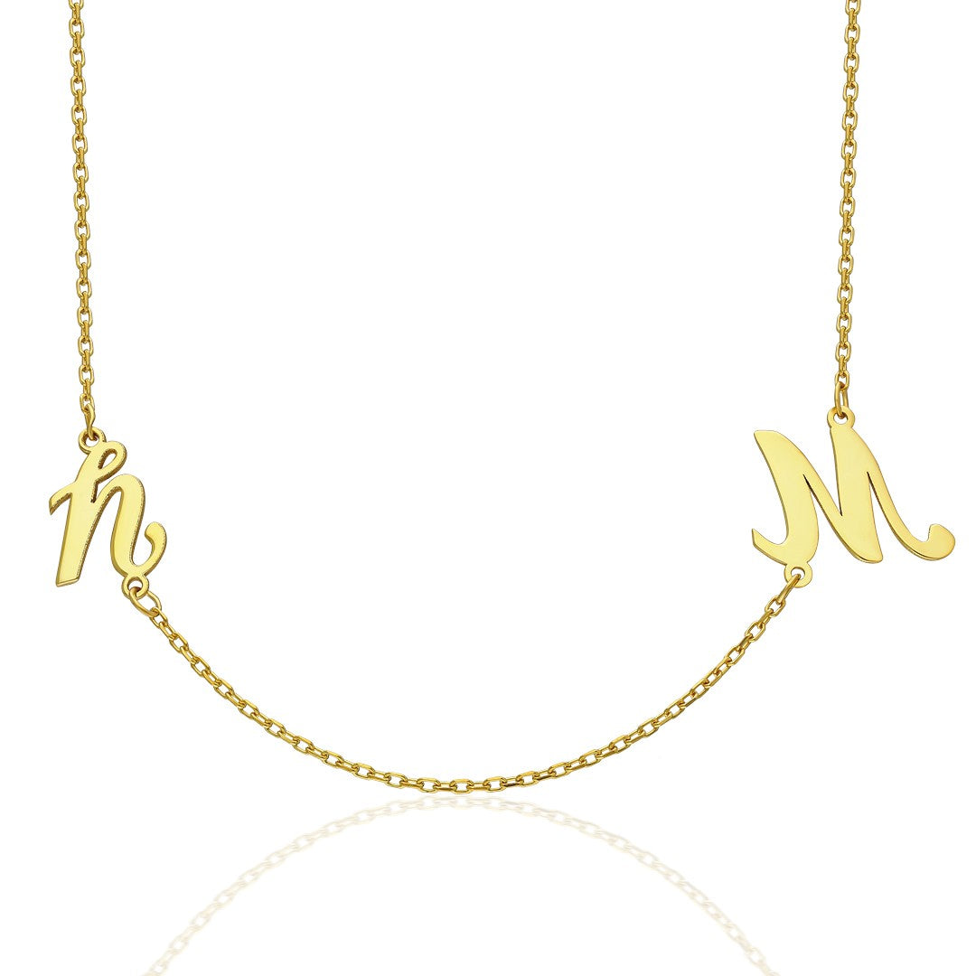 Alternative Initial Necklace - 925 Silver