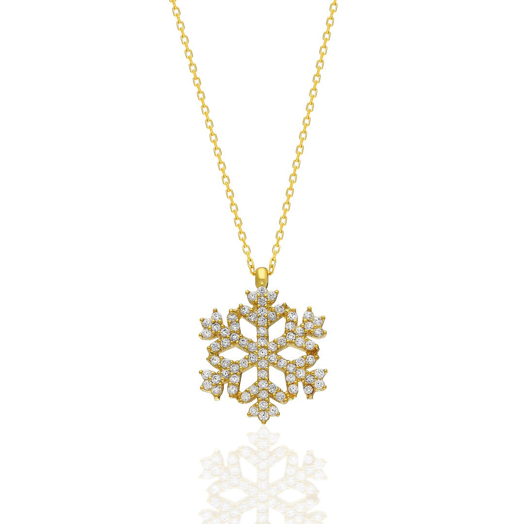 Classic Snowflake Necklace - 925 Silver