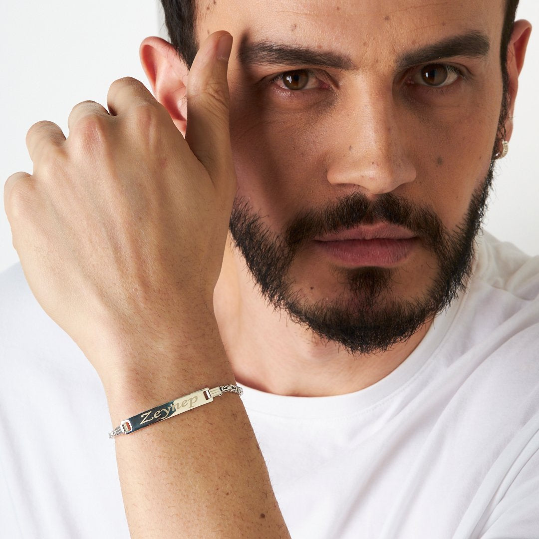 King Chain Name Bracelet - 925 SILVER