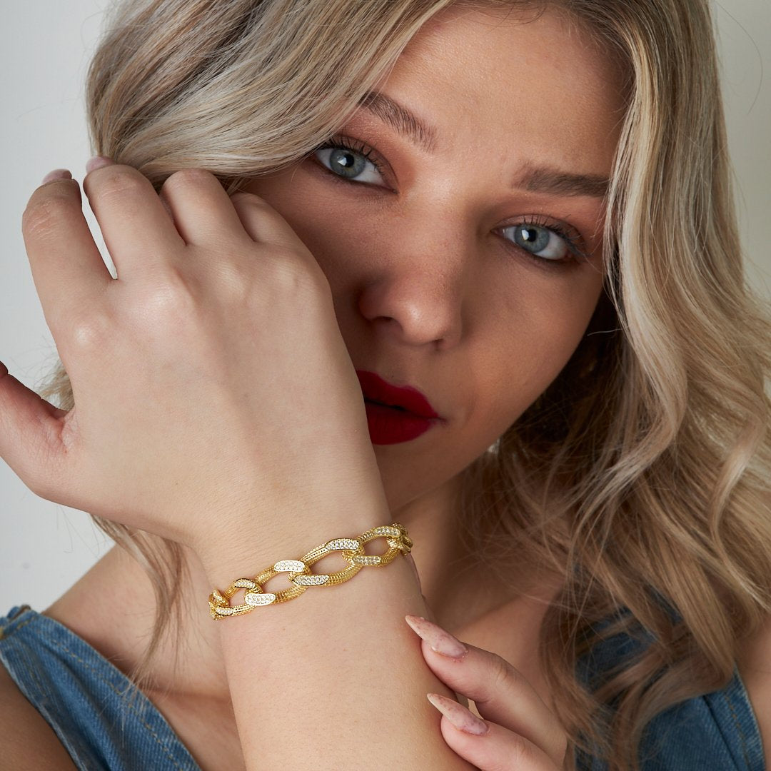 Thick Gourmet Bracelet - 925 SILVER