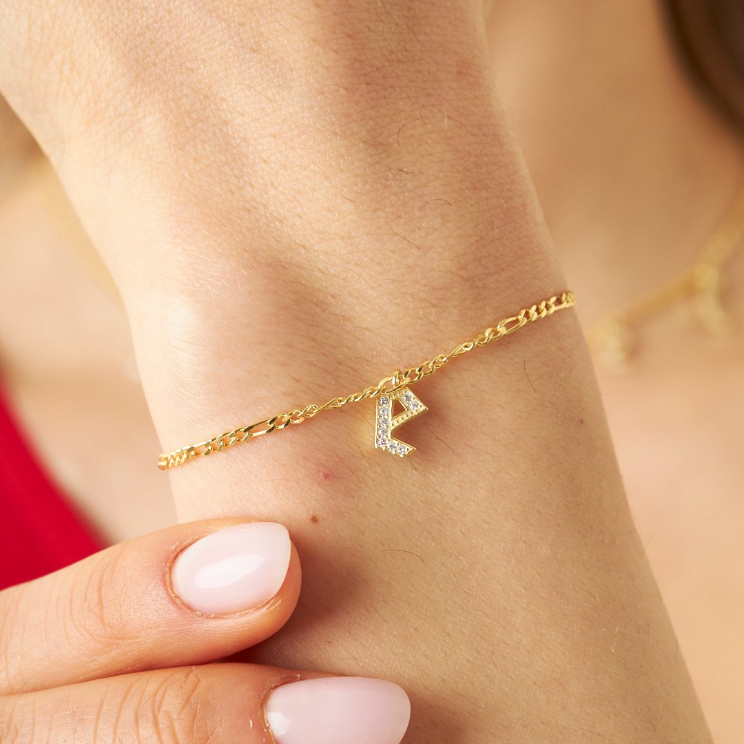 ZIRKONIA STEIN BUCHSTABEN SET | 925 SILBER