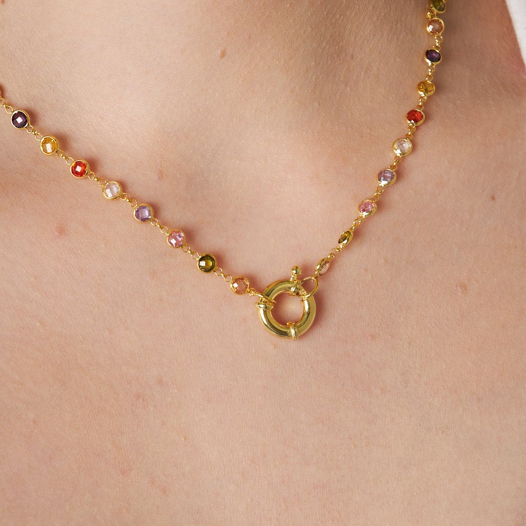 Sailor colored chain necklace - 925 SILVER
