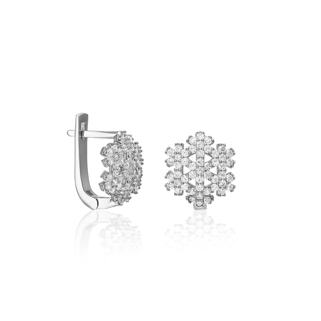 Snowflake Earrings - 925 Silver