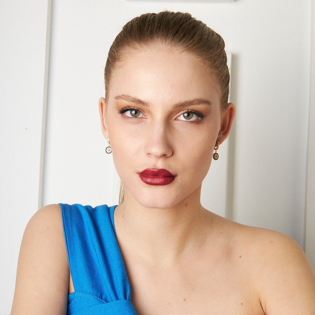 NAZAR STEIN OHRRING | 925 SILBER