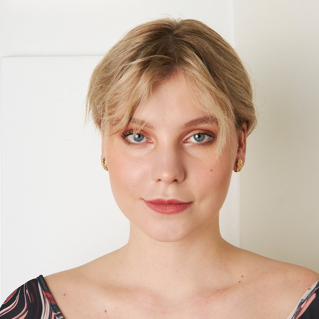 Ivy Model Stone Earrings 2 - 925 SILVER