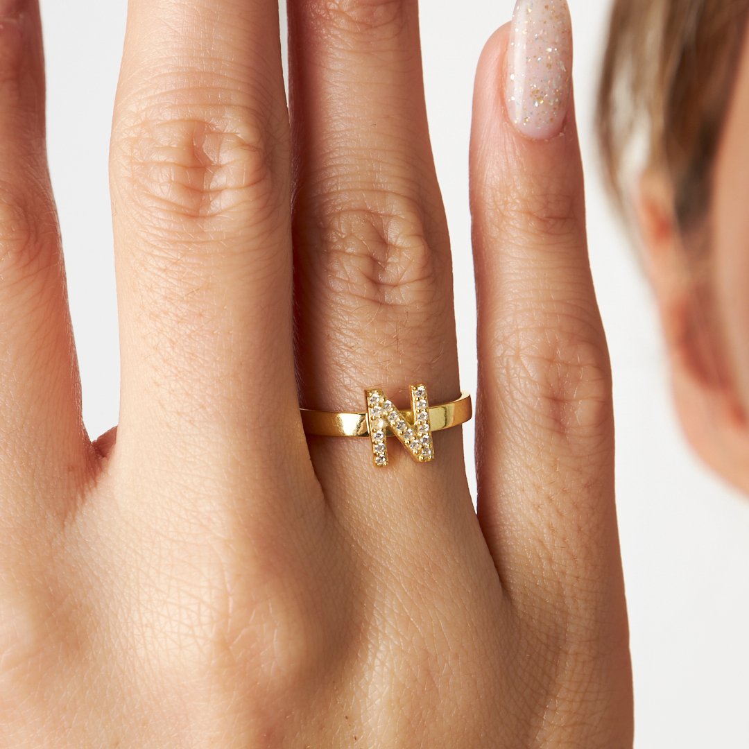 BUCHSTABEN RING | 925 SILBER