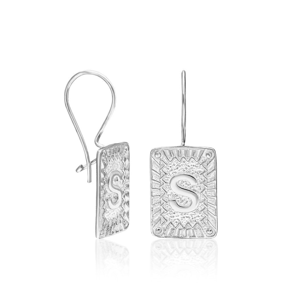 Alphabet Earrings - 925 Silver