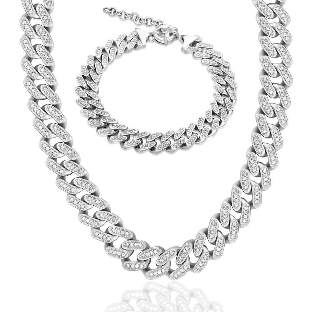 Thick Gourmet Set with Stones - 925 SILVER