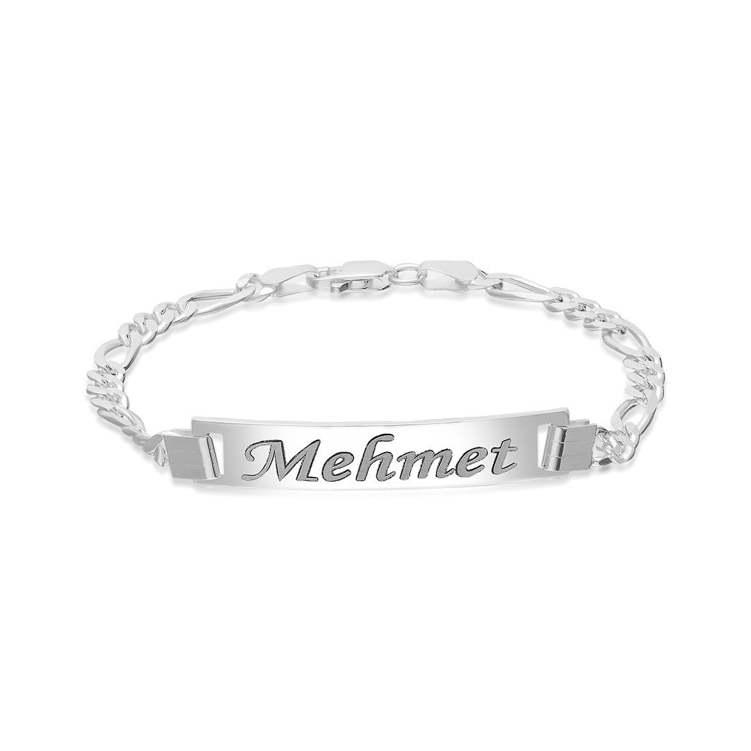 Plate Name Chain Bracelet - 925 SILVER