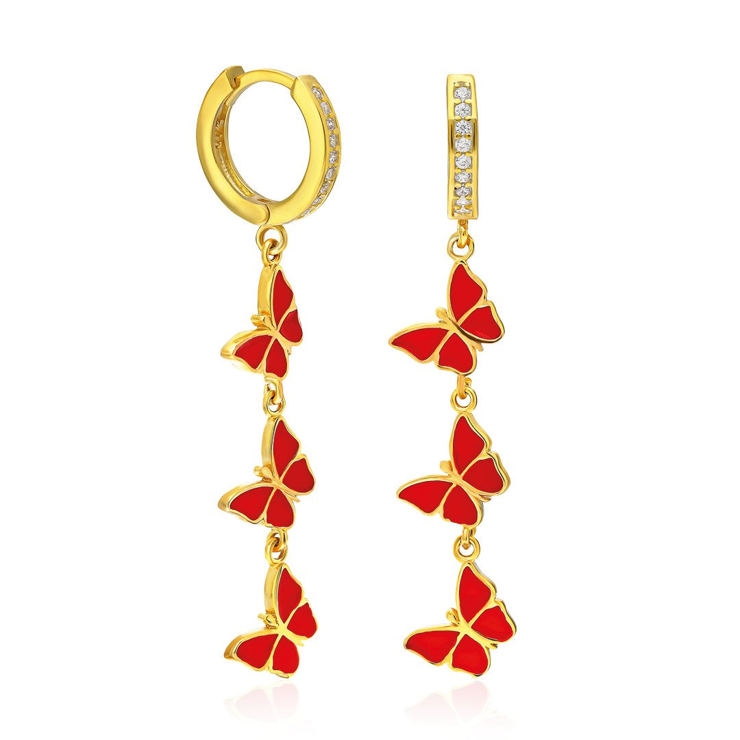 Sequential Butterfly Earrings - 925 SILVER
