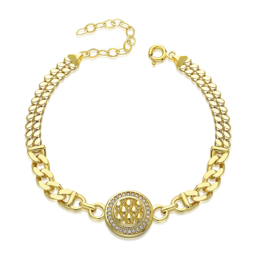 Round Two Chain Model Bracelet - 925 SILVER